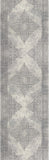 2' X 8' Gray Distressed Medallion Runner Rug - Homeroots