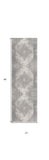2' X 8' Gray Distressed Medallion Runner Rug - Homeroots