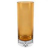 Amber Mouth Blown Bubble Glass Thick Walled Cylinder Vase - Homeroots - Flyclothing LLC
