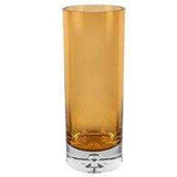 Amber Mouth Blown Bubble Glass Thick Walled Cylinder Vase - Homeroots - Flyclothing LLC