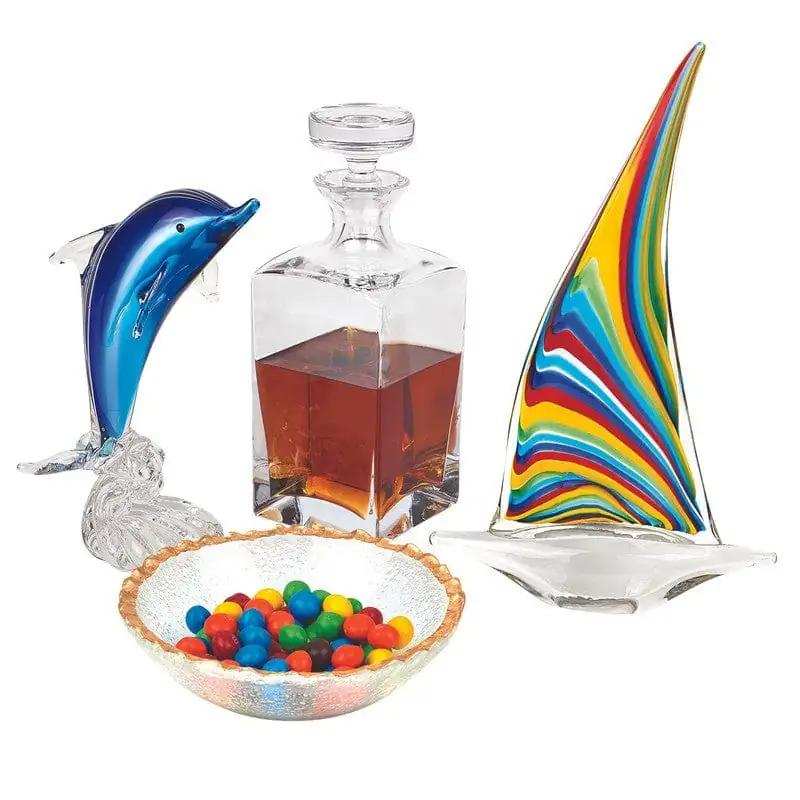 European Mouth Blown Lead Free Crystal Liquor Decanter - Homeroots - Flyclothing LLC