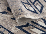 4' X 6' Beige And Blue Boho Chic Area Rug - Homeroots - Flyclothing LLC