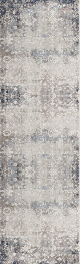 2' X 8' Navy And Beige Distressed Vines Runner Rug - Homeroots - Flyclothing LLC