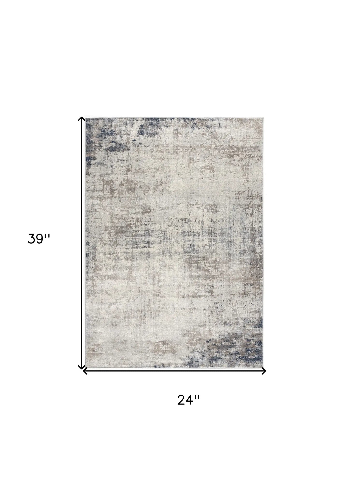 2' X 3' Navy Blue Distressed Striations Scatter Rug - Homeroots - Flyclothing LLC