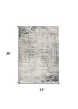 2' X 3' Navy Blue Distressed Striations Scatter Rug - Homeroots - Flyclothing LLC