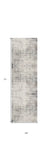 2' X 6' Navy Blue Distressed Striations Area Rug - Homeroots