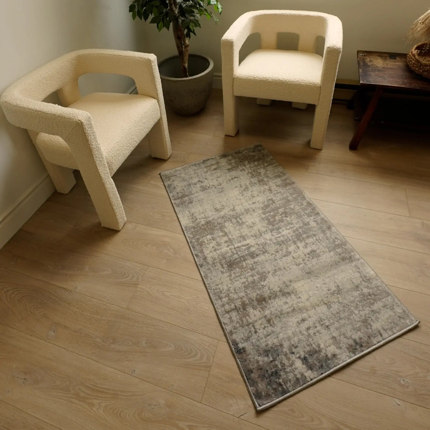 2' X 6' Navy Blue Distressed Striations Area Rug - Homeroots - Flyclothing LLC