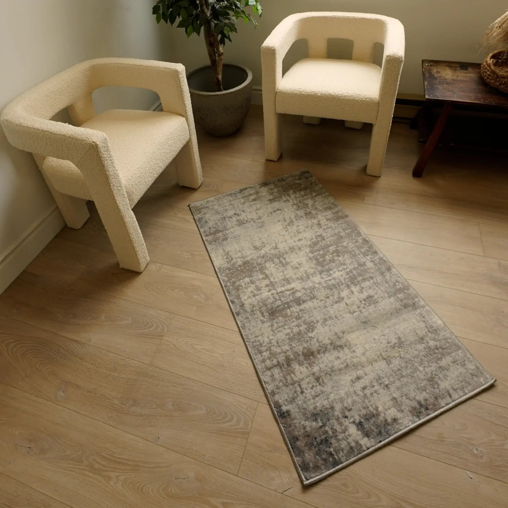 2' X 6' Navy Blue Distressed Striations Area Rug - Homeroots - Flyclothing LLC