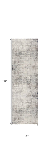 2' X 8' Navy Blue Distressed Striations Runner Rug - Homeroots - Flyclothing LLC