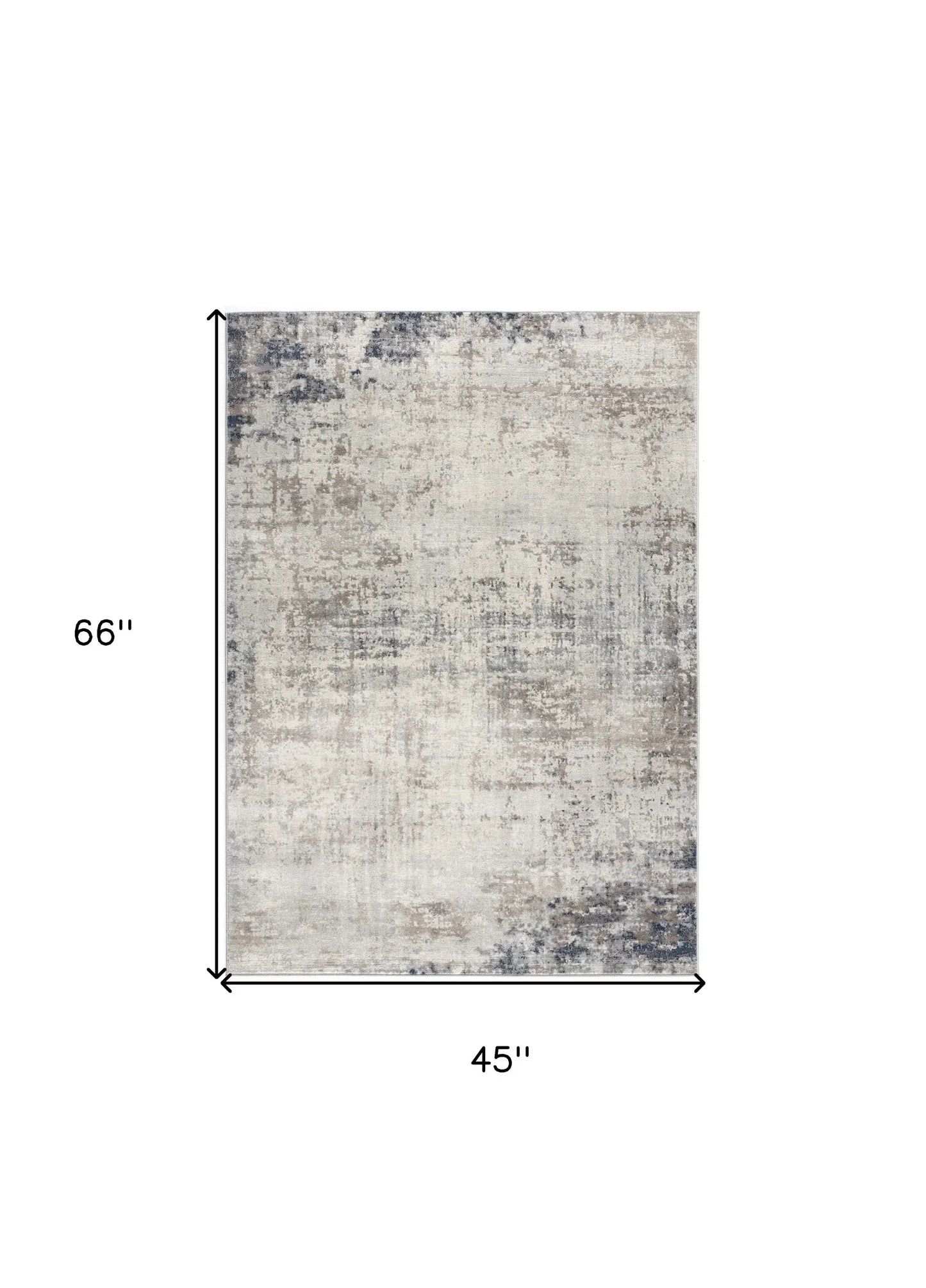 4' X 6' Navy Blue Distressed Striations Area Rug - Homeroots - Flyclothing LLC