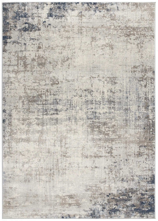 5' X 8' Navy Blue Distressed Striations Area Rug - Homeroots - Flyclothing LLC
