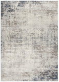8' X 11' Navy Blue Distressed Striations Area Rug - Homeroots