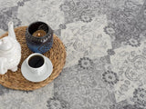 2' X 10' Gray Distressed Trellis Pattern Runner Rug - Homeroots