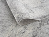 2' X 3' Gray Distressed Trellis Pattern Scatter Rug - Homeroots - Flyclothing LLC