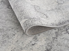 2' X 3' Gray Distressed Trellis Pattern Scatter Rug - Homeroots