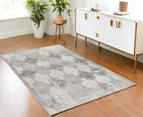 2' X 5' Grey Damask Area Rug - Homeroots