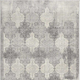 4' X 6' Gray Distressed Trellis Pattern Area Rug - Homeroots - Flyclothing LLC