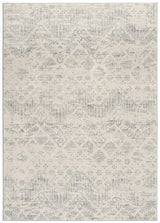 2' X 3' Ivory Distressed Ikat Pattern Scatter Rug - Homeroots - Flyclothing LLC