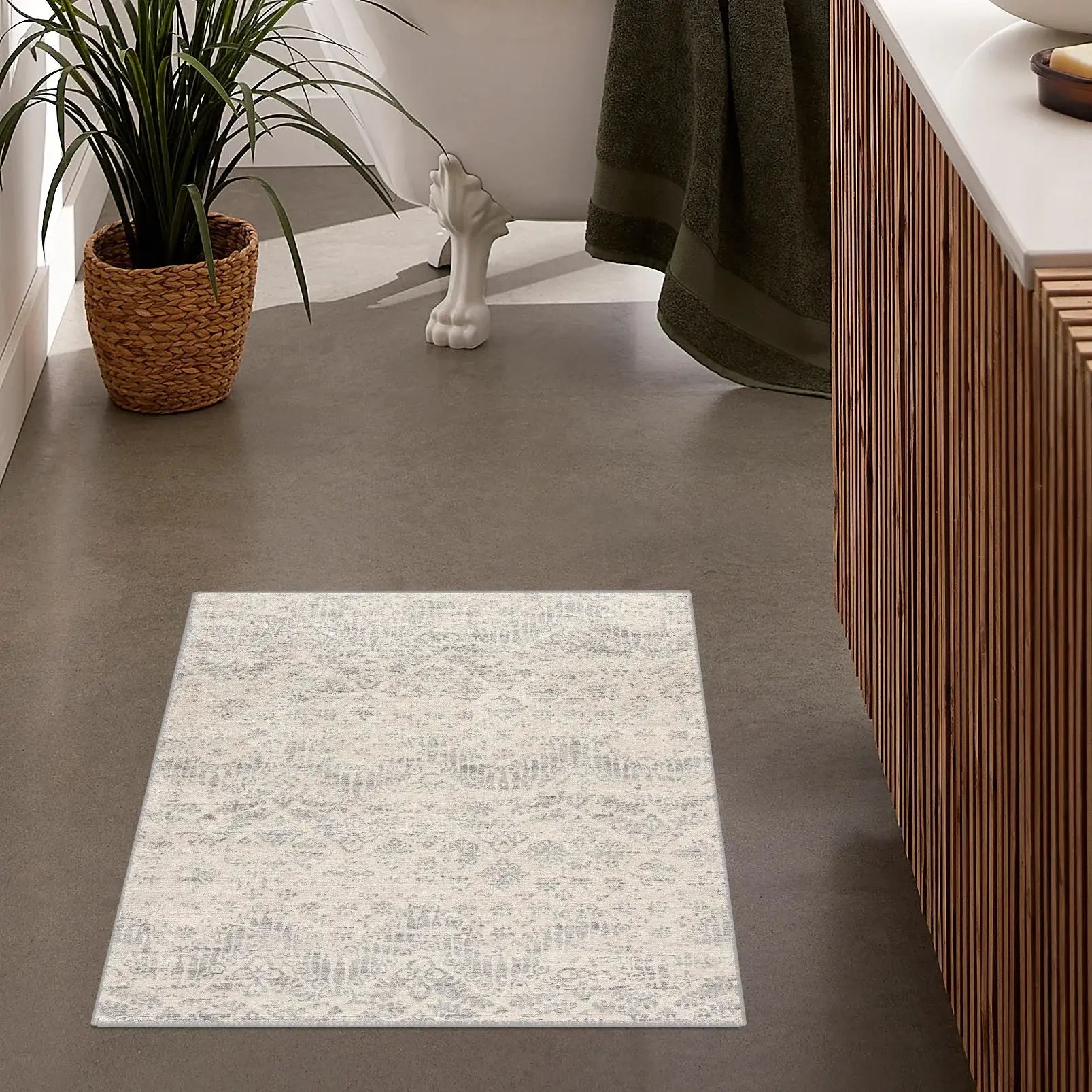 2' X 5' Ivory Abstract Area Rug - Homeroots - Flyclothing LLC