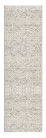 2' X 6' Ivory Distressed Ikat Pattern Area Rug - Homeroots - Flyclothing LLC