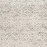 2' X 6' Ivory Distressed Ikat Pattern Area Rug - Homeroots
