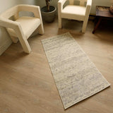 2' X 8' Ivory Distressed Ikat Pattern Runner Rug - Homeroots - Flyclothing LLC