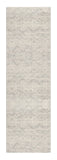 2' X 8' Ivory Distressed Ikat Pattern Runner Rug - Homeroots