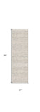 2' X 8' Ivory Distressed Ikat Pattern Runner Rug - Homeroots