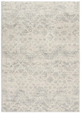 8' X 11' Ivory Distressed Ikat Pattern Area Rug - Homeroots