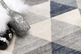 4' X 6' Navy Blue Geometric Diamond Area Rug - Homeroots - Flyclothing LLC
