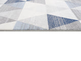 7' X 10' Navy Blue Geometric Diamond Area Rug - Homeroots