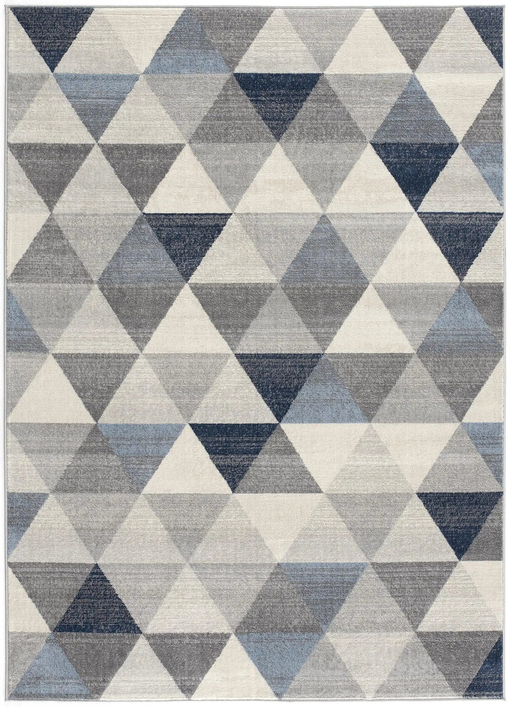 8' X 11' Navy Blue Geometric Diamond Area Rug - Homeroots