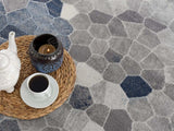2' X 3' Navy Blue Cobblestone Pattern Scatter Rug - Homeroots - Flyclothing LLC