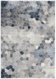 2' X 6' Navy Geometric Area Rug - Homeroots