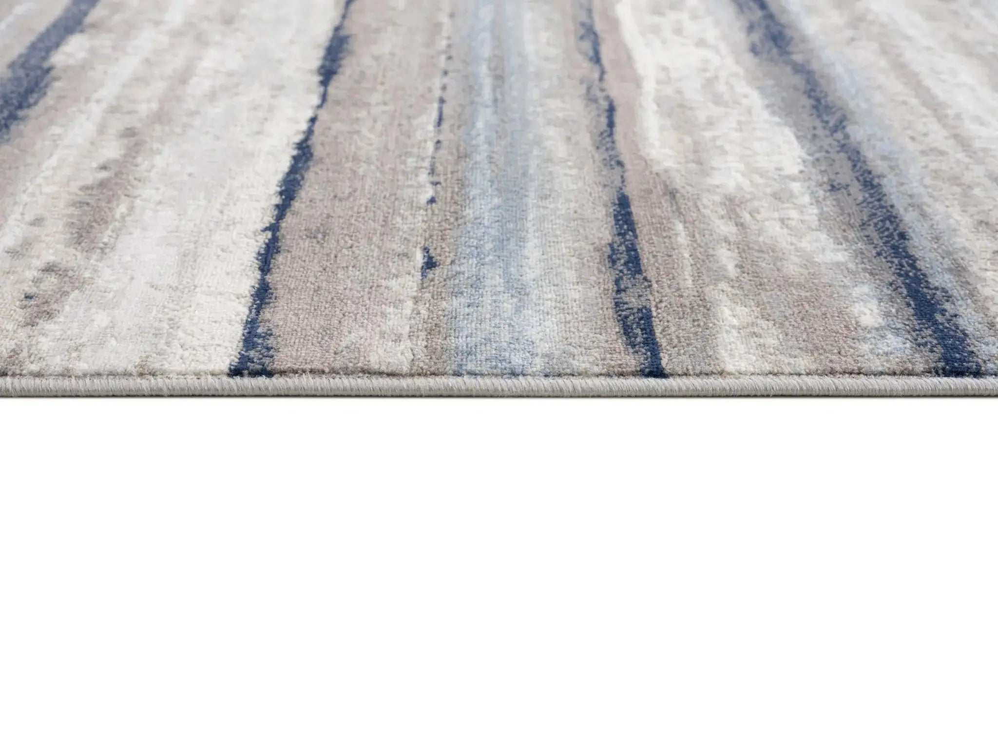 2' X 3' Blue And Beige Distressed Stripes Scatter Rug - Homeroots - Flyclothing LLC