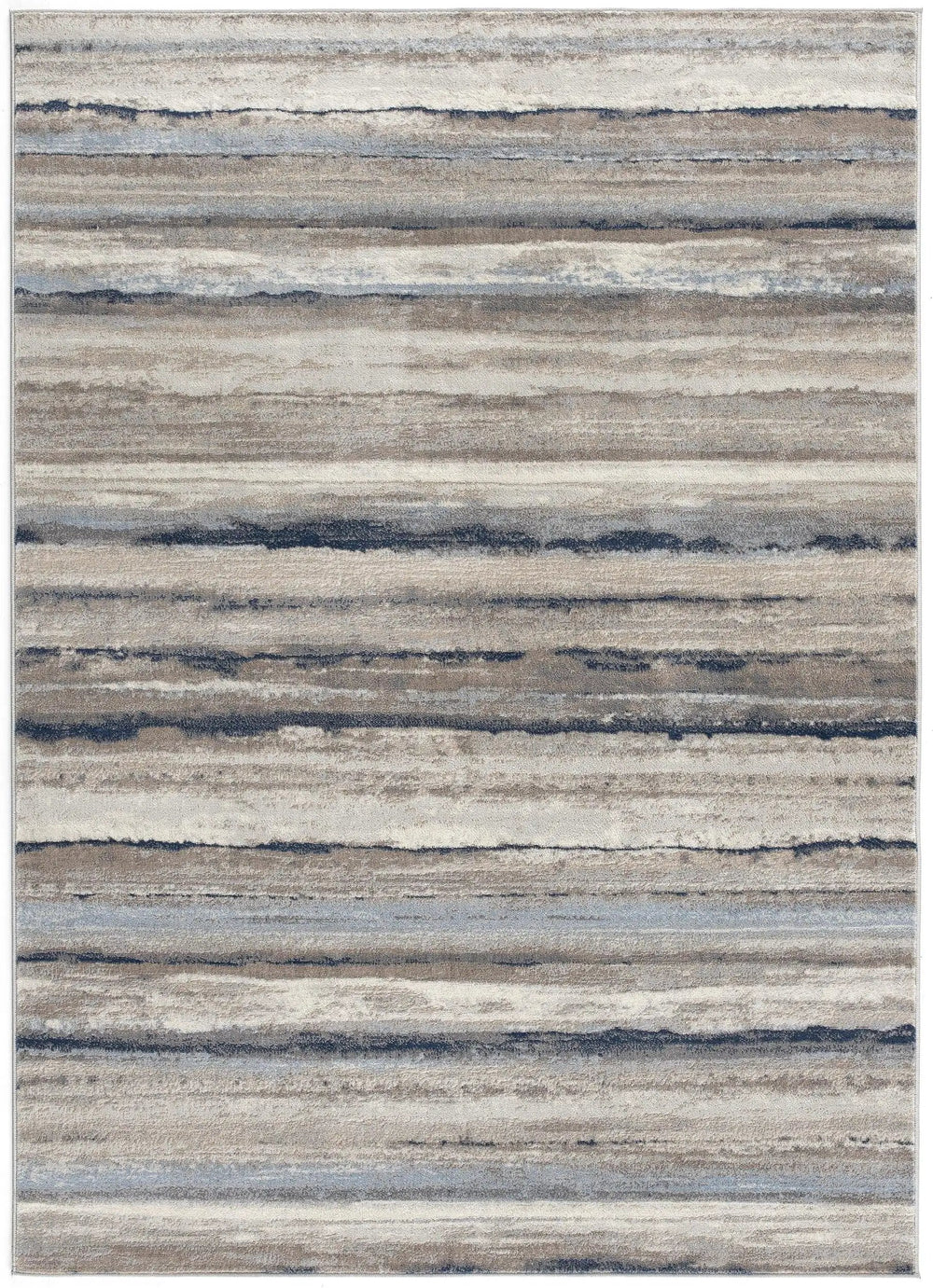 2' X 5' Blue Striped Area Rug - Homeroots