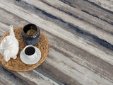2' X 6' Blue And Beige Distressed Stripes Area Rug - Homeroots