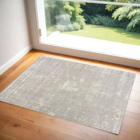 2' X 3' Modern Gray Distressed Scatter Rug - Homeroots - Flyclothing LLC