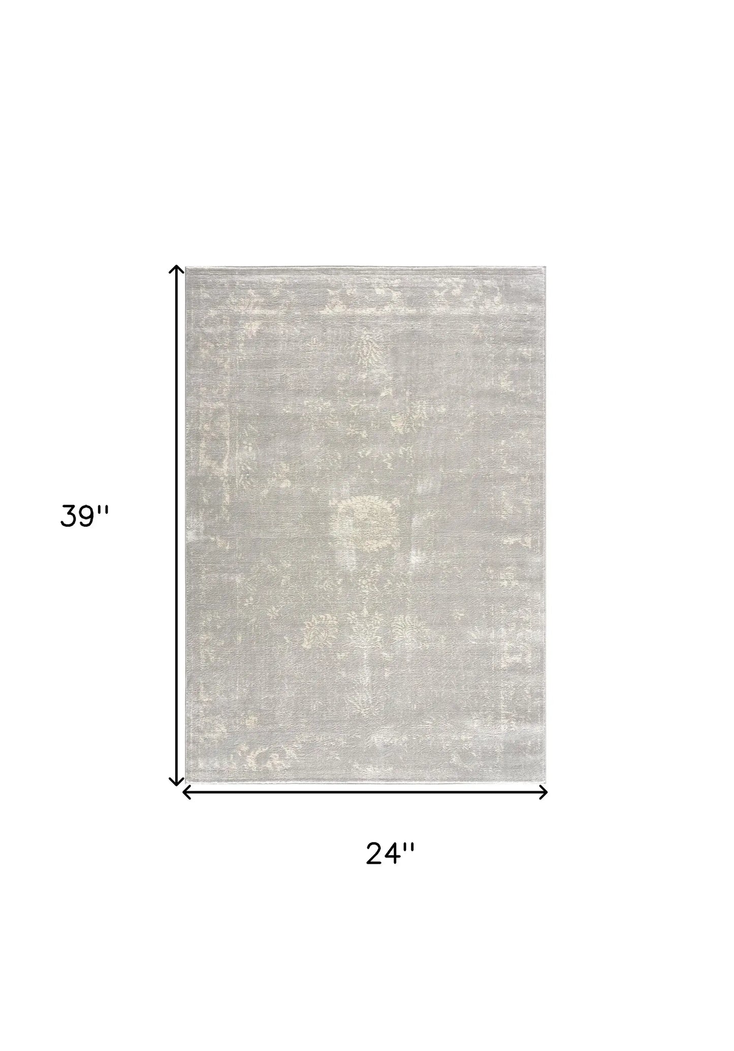 2' X 3' Modern Gray Distressed Scatter Rug - Homeroots - Flyclothing LLC