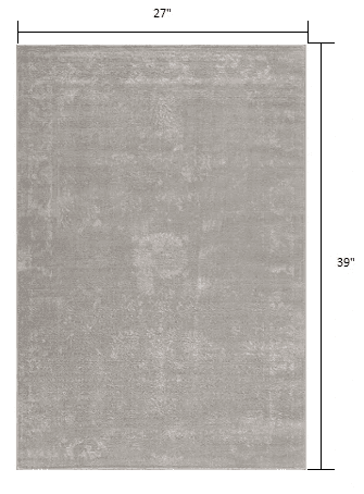 2' X 3' Modern Gray Distressed Scatter Rug - Homeroots - Flyclothing LLC
