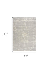 5' X 8' Modern Gray Distressed Area Rug - Homeroots - Flyclothing LLC