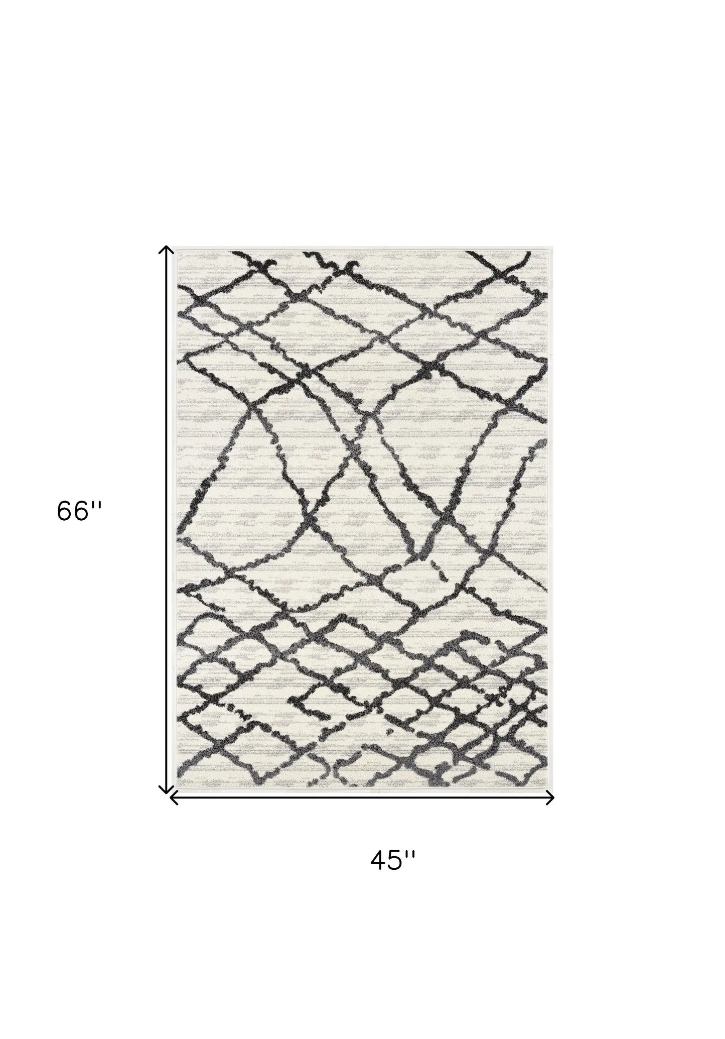 4' X 6' Gray And Black Modern Abstract Area Rug - Homeroots - Flyclothing LLC