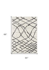 4' X 6' Gray And Black Modern Abstract Area Rug - Homeroots - Flyclothing LLC