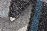 7' X 9' Distressed Black And Gray Abstract Area Rug - Homeroots - Flyclothing LLC