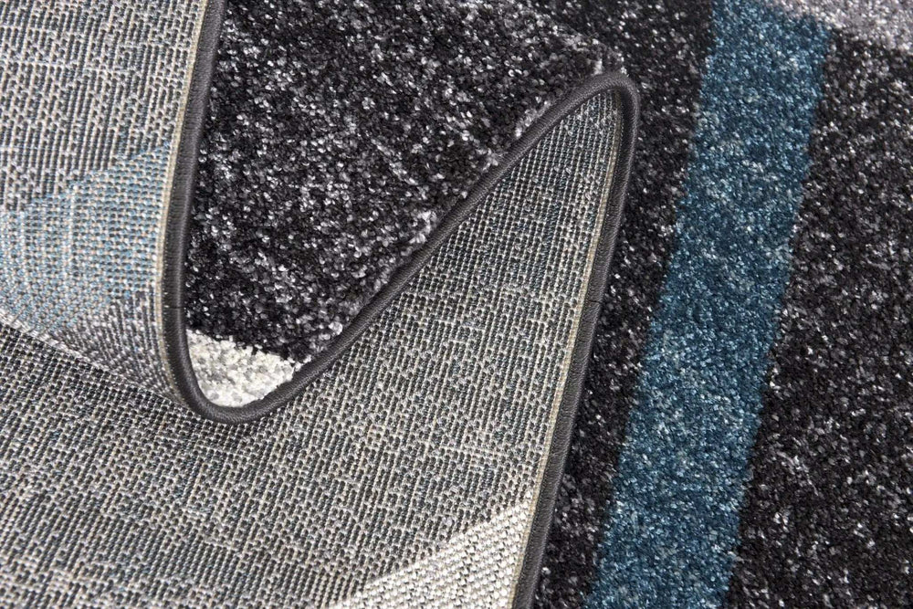 7' X 9' Distressed Black And Gray Abstract Area Rug - Homeroots - Flyclothing LLC