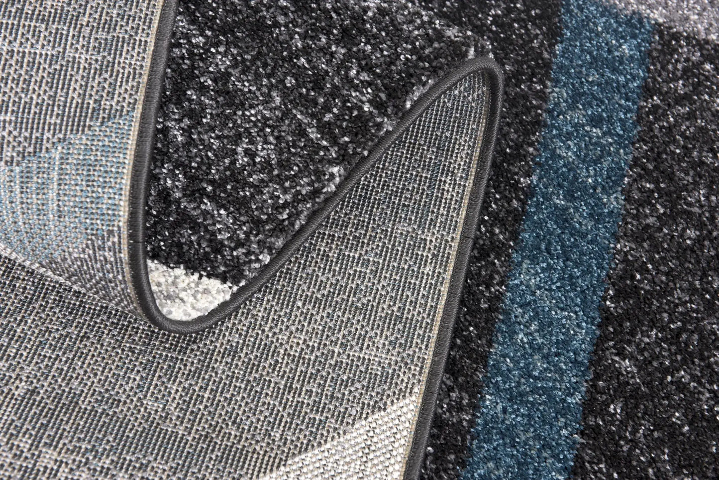 8' X 11' Distressed Black And Gray Abstract Area Rug - Homeroots - Flyclothing LLC