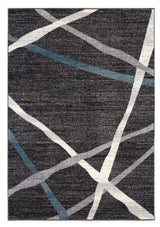 8' X 11' Distressed Black And Gray Abstract Area Rug - Homeroots - Flyclothing LLC