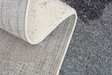 4' X 6' White And Blue Abstract Strokes Area Rug - Homeroots