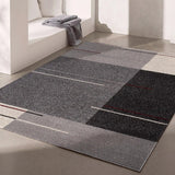 7' X 9' Gray Modern Geometric Area Rug - Homeroots