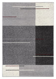 7' X 9' Gray Modern Geometric Area Rug - Homeroots